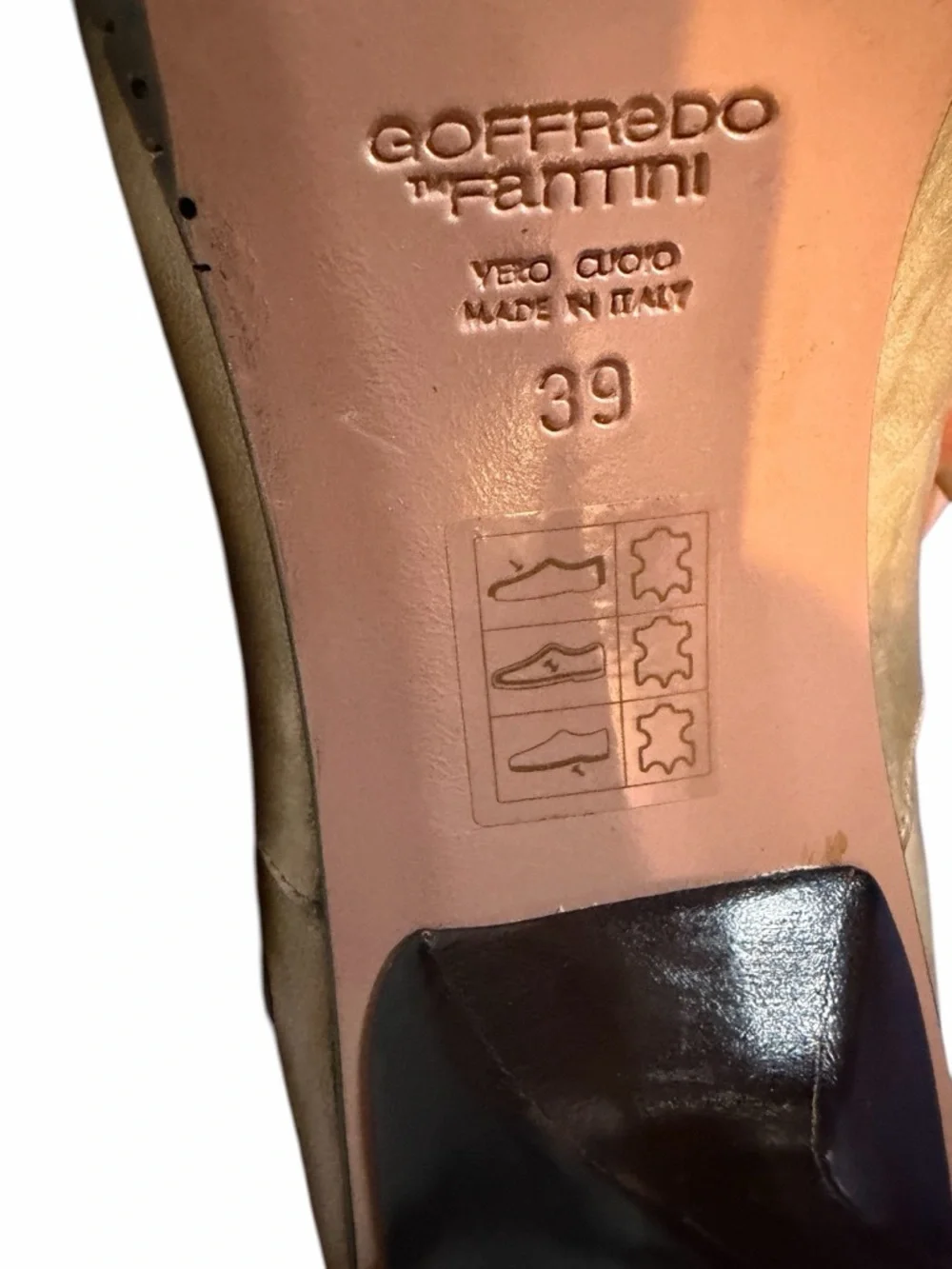 Goffredo Fantini Italian Leather Studded Scalloped Pumps - 39